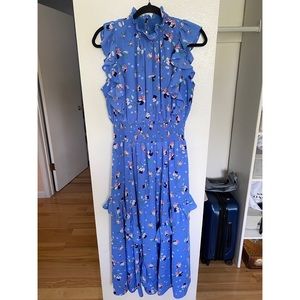 High neck Blue dress